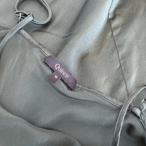 Quince Washable Silk Slip Dress Size Small Forrest Green - Picture 6 of 12